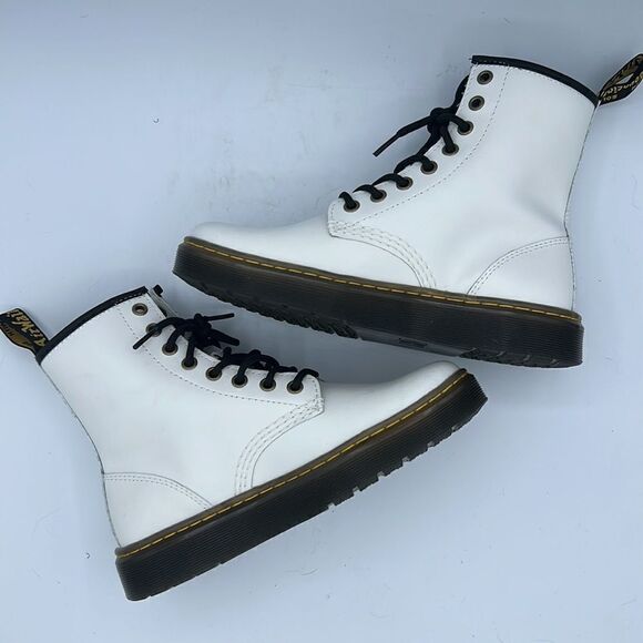 New Dr Marten’s Zavala White Leather Boot Size 6 EU 37 - Picture 8 of 13
